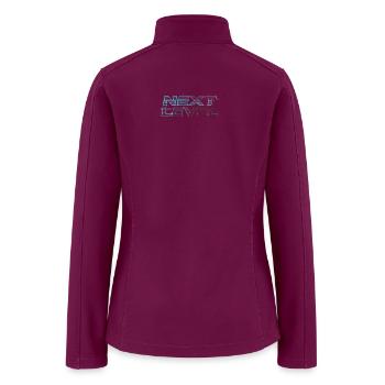 Next Level Neon Glitch Text - Women’s Soft Shell Jacket - raspberry - Back