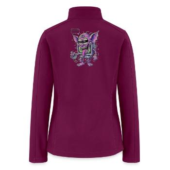 Glitch Monster Computer Reboot - Women’s Soft Shell Jacket - raspberry - Back