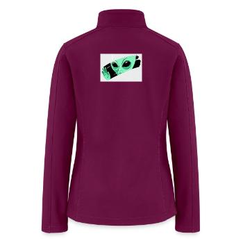 Mint Alien Wave Graphic - Women’s Soft Shell Jacket - raspberry - Back