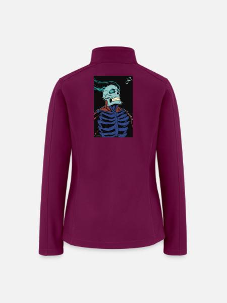 Skeletal Flame Knight - Women’s Soft Shell Jacket - raspberry