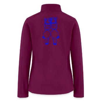 2 horses Man Woman Lovers Friends Love Team Couple - Women’s Soft Shell Jacket - raspberry - Back