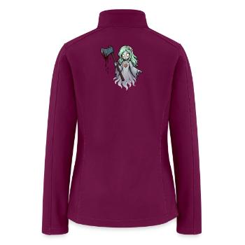 Creepy Cute Mint Hair Ghost Girl - Women’s Soft Shell Jacket - raspberry - Back