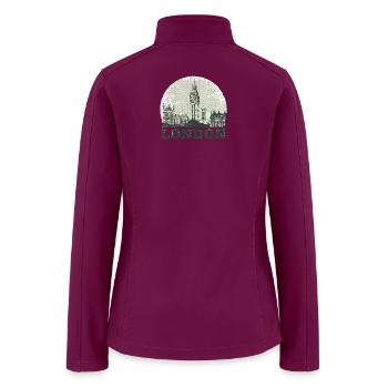 Vintage London Skyline Arc - Women’s Soft Shell Jacket - raspberry - Back