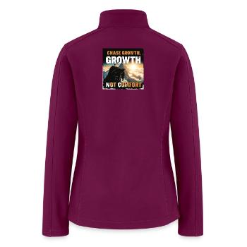Chase Growth, Not Comfort - Women’s Soft Shell Jacket - raspberry - Back