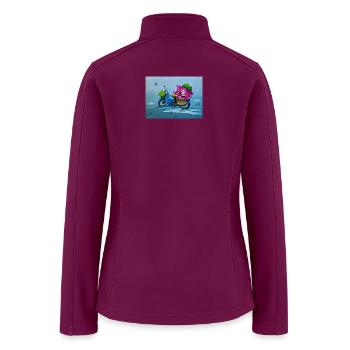 Blue Scooter Flower Baskets - Women’s Soft Shell Jacket - raspberry - Back