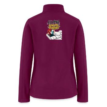 Escaping from My Problems - Women’s Soft Shell Jacket - raspberry - Back