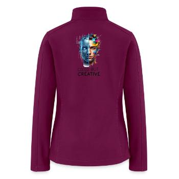 Code and Color Portrait: AI Meets Art - Women’s Soft Shell Jacket - raspberry - Back