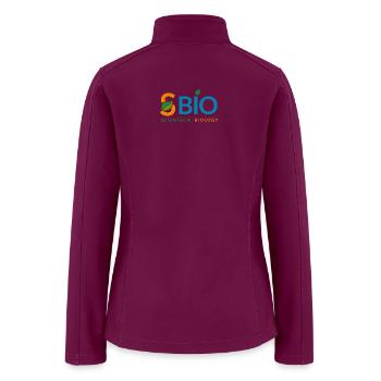 BioTech Leaf Logo Apparel - Women’s Soft Shell Jacket - raspberry - Back