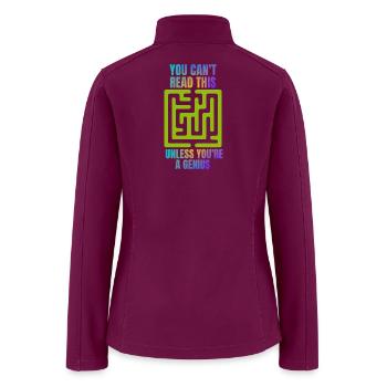 Mind Puzzle Clever Quote Tee - Women’s Soft Shell Jacket - raspberry - Back