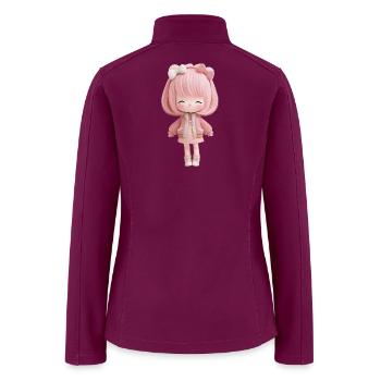 Pastel Plush Doll Charm - Women’s Soft Shell Jacket - raspberry - Back