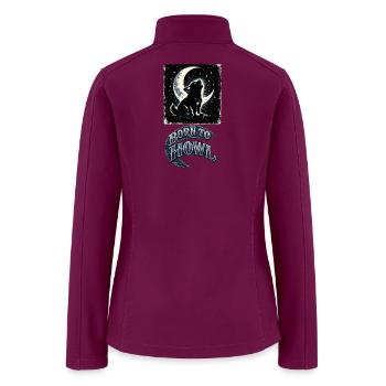 Moonlit Howl Wolf Tee - Women’s Soft Shell Jacket - raspberry - Back