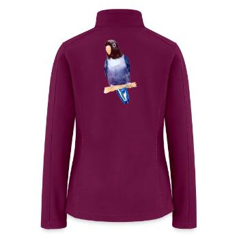 exotic africa Parrot lovebird masked watercolor  - Women’s Soft Shell Jacket - raspberry - Back