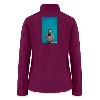 Green Meteor Glow Hoodie Art - Women’s Soft Shell Jacket - raspberry - Back
