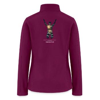 Hope Anchor Silhouette - Women’s Soft Shell Jacket - raspberry - Back