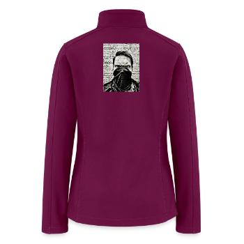 covid mask - Women’s Soft Shell Jacket - raspberry - Back