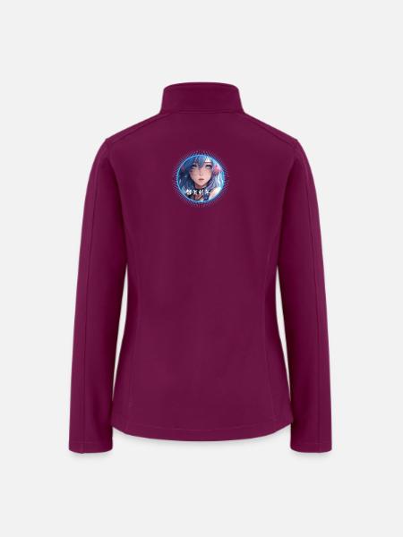 Cyberpunk Anime girl - Women’s Soft Shell Jacket - raspberry
