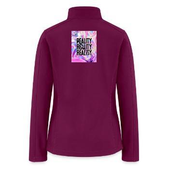 Reality Repeats Neon - Women’s Soft Shell Jacket - raspberry - Back