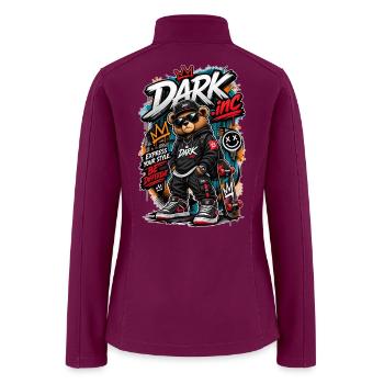 Bear Streetwear Graffiti Hero - Women’s Soft Shell Jacket - raspberry - Back