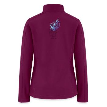 Creative Mind – Abstract Brain Illustration - Women’s Soft Shell Jacket - raspberry - Back