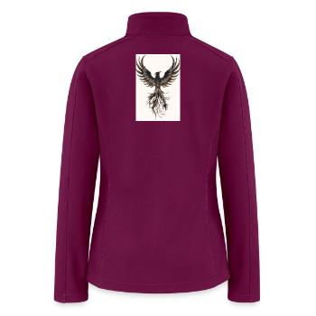 Ashen Phoenix Rising - Women’s Soft Shell Jacket - raspberry - Back