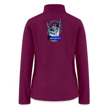 Broken Glass Equals Broken Mom - Women’s Soft Shell Jacket - raspberry - Back