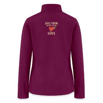Heart and Dagger - Women’s Soft Shell Jacket - raspberry - Back