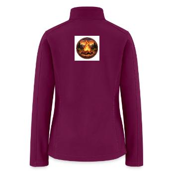 Forest Campfire Crest - Women’s Soft Shell Jacket - raspberry - Back
