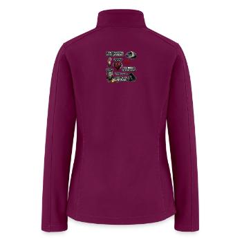 No Exit Emo Patch Art - Women’s Soft Shell Jacket - raspberry - Back