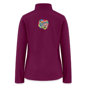 USA Icon Pop Art Mosaic - Women’s Soft Shell Jacket - raspberry - Back