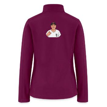 Cartoon Host Pointing Tee - Women’s Soft Shell Jacket - raspberry - Back