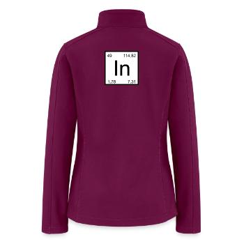 Indium Minimalist Periodic Emblem - Women’s Soft Shell Jacket - raspberry - Back