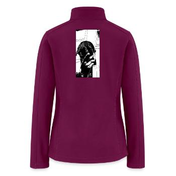 Braided Silence Portrait Mono - Women’s Soft Shell Jacket - raspberry - Back