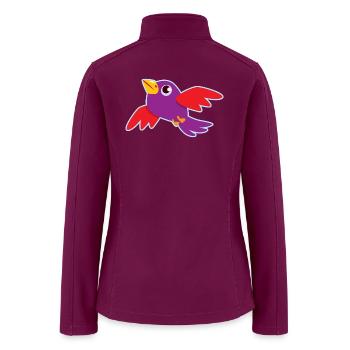Cute Flying Bird - Women’s Soft Shell Jacket - raspberry - Back