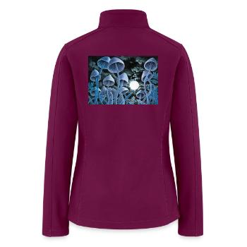 Twelve magic mushrooms at full moon - Women’s Soft Shell Jacket - raspberry - Back