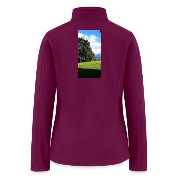 Green Meadow Landscape - Women’s Soft Shell Jacket - raspberry - Back