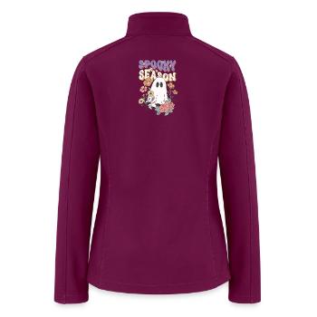 Spooky season t-shirt design  - Women’s Soft Shell Jacket - raspberry - Back