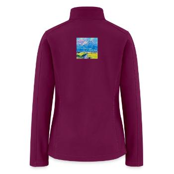 Landscape Horizon  - Women’s Soft Shell Jacket - raspberry - Back