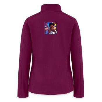 Urban Nightlife Neon Portrait - Women’s Soft Shell Jacket - raspberry - Back