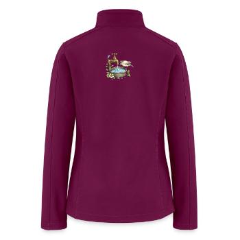 Bird at Rustic Tap Garden Watering - Women’s Soft Shell Jacket - raspberry - Back