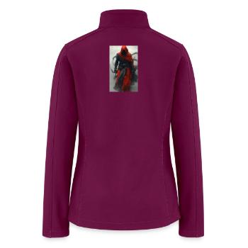 Crimson Hooded Warrior - Women’s Soft Shell Jacket - raspberry - Back