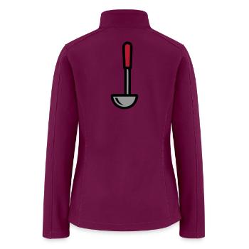 Soup Ladle Cooking Chef Restaurant Catering - Women’s Soft Shell Jacket - raspberry - Back