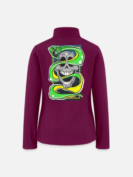 Skull & Snake Neon Edition - Women’s Soft Shell Jacket - raspberry