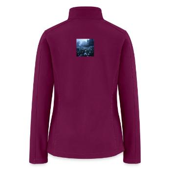 Mystic Forest Flower Scene - Women’s Soft Shell Jacket - raspberry - Back