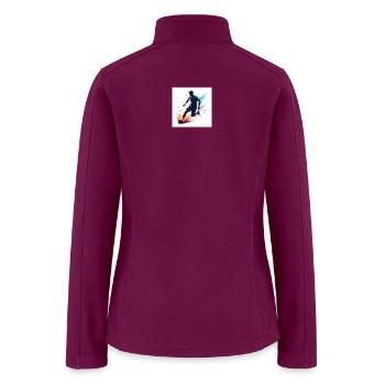 Vibrant Soccer Sprint Splash - Women’s Soft Shell Jacket - raspberry - Back