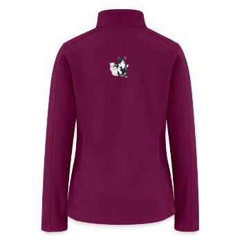 Cat Rock Star Wings Guitar - Women’s Soft Shell Jacket - raspberry - Back