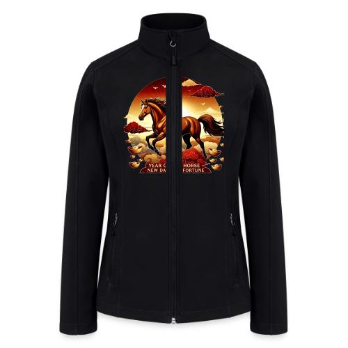 Year of the Horse Sunrise T Shirt, Lunar New Year - Women’s Soft Shell Jacket