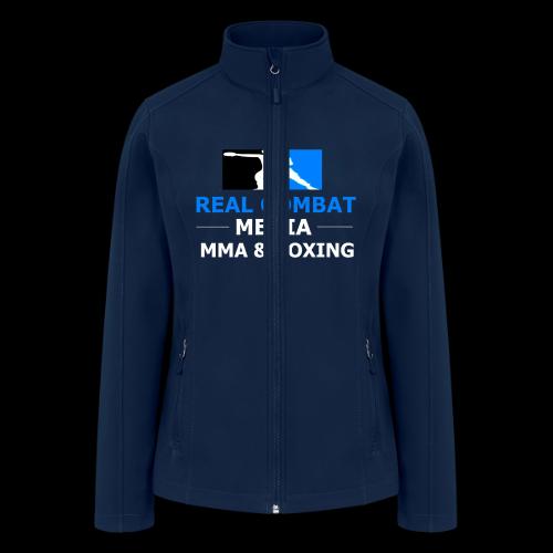 RCM MMA & BOXING Light Blue White Text - Women’s Soft Shell Jacket