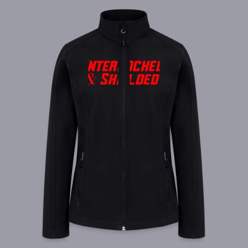 INTERLOCKED & SHIELDED - RED DESIGN - Women’s Soft Shell Jacket