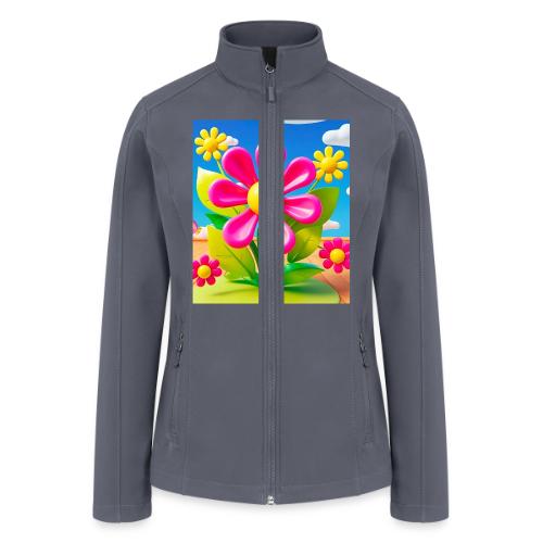 Pink Floral Peace | Sky & Nature Design - Women’s Soft Shell Jacket