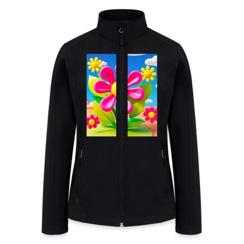 Pink Floral Peace | Sky & Nature Design - Women’s Soft Shell Jacket